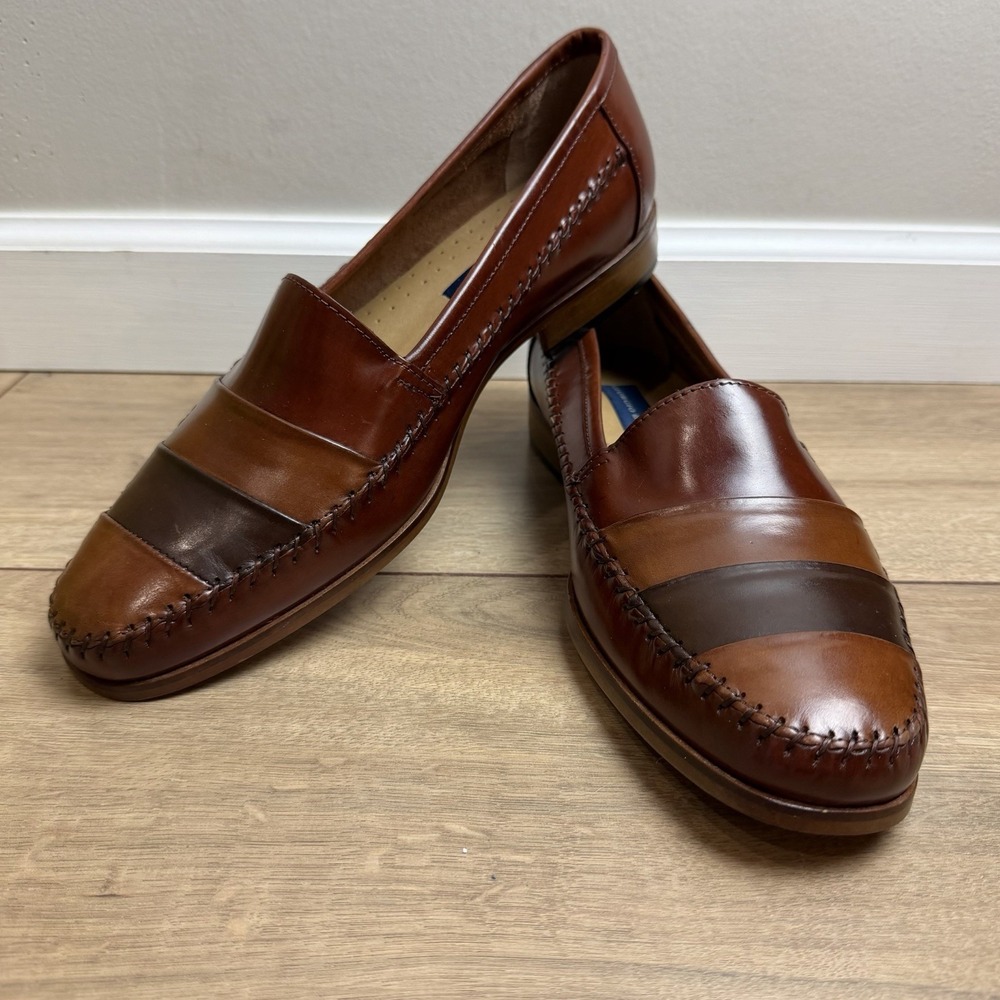 NWOB Giorgio Brutini Le Glove Brown Leather Loafer Men's Sz 11.5 Comfort SlipOn